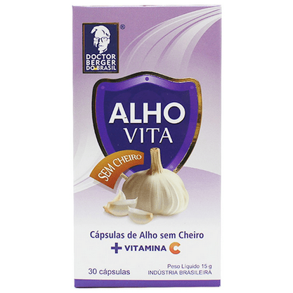 Alho Vitamina C 500mg 30 Cápsulas Sem Cheiro Doctor Berger