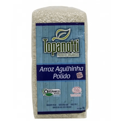 Arroz Agulhinha Polido Orgânico 1kg Topanotti
