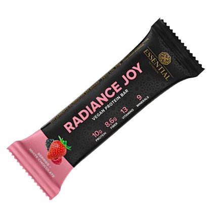 Barra de Proteína Radiance Joy Berries com Chocolate Branco 50g Essential