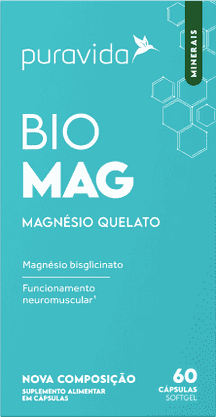 Bio Mag (Magnésio Quelato) 60 Cápsulas Puravida