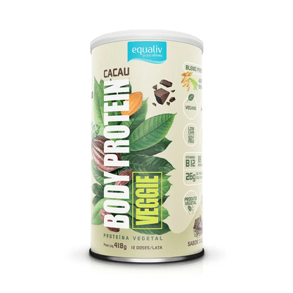 Body Protein Sabor Cacau Veggie (Proteína Vegana) 418g Equaliv