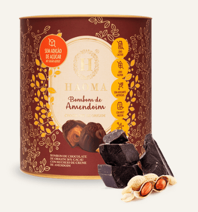 Bombom de Chocolate com Recheio de Amendoim 200g Haoma