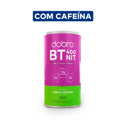 BT 400 Nitrato com cafeína Sabor Limão e Gengibre 450g Dobro