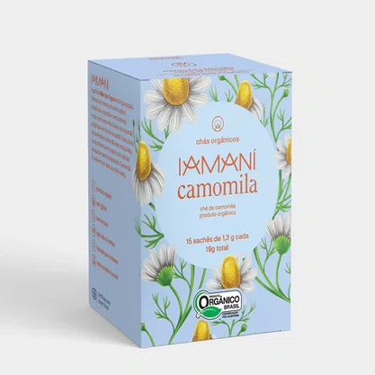 Chá de Camomila Orgânico 15 Sachês Iamani