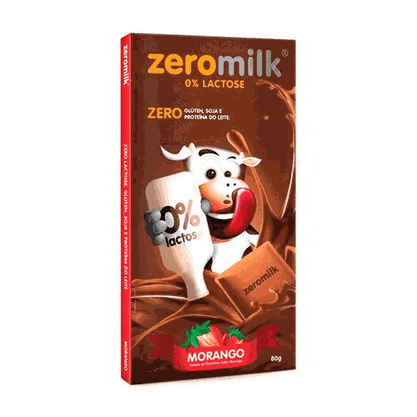 Chocolate Zeromilk morango  80g