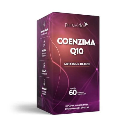 Coenzima Q10 METABOLIC HEALTH 250mg 60 Cápsulas Puravida