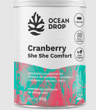 Cranberry - She She Comfort Vegano 120 Cápsulas Ocean Drop