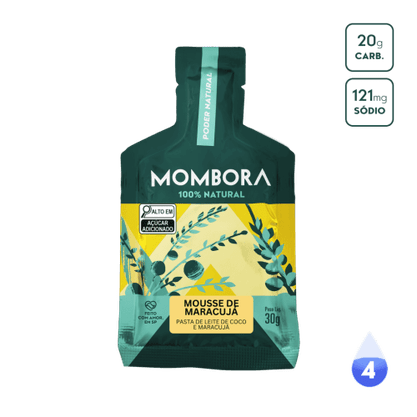 Gel 100% Natural Sabor de Mousse de Maracujá 30g Mombora