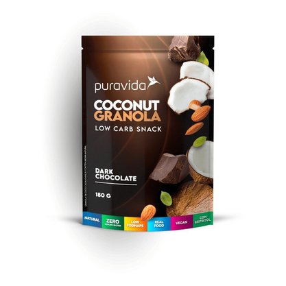 Granola Coconut Low Carb Snack 180g Puravida