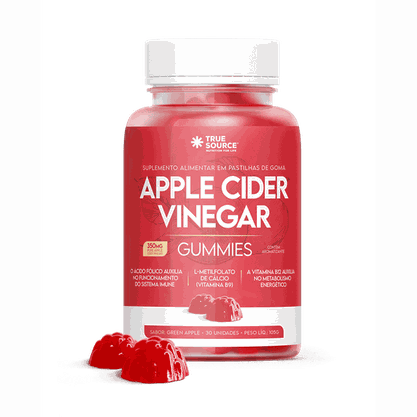 Gummies True Apple Cider Vinegar (Gomas de Vinagre de Maça) 30 Unidades True Source *Venc. 06.2024