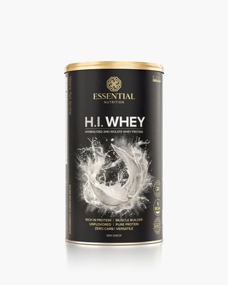 H.I. Whey (Blend de Puro Whey Protein Hidrolisado e Isolado) Sem Sabor 375g Essential