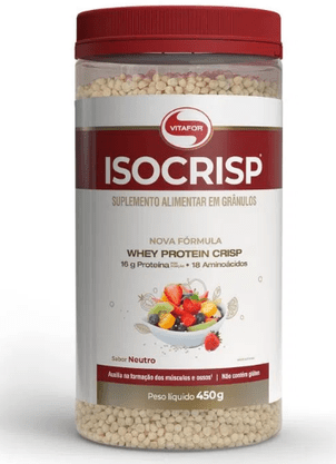 Isocrisp "Crisp" Proteico à Base de Whey Protein Isolado Sabor Neutro 450g Vitafor