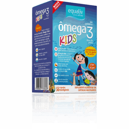 Ômega 3 (Óleo de Peie) Pro Kids Oil 30 Cápsulas Equaliv