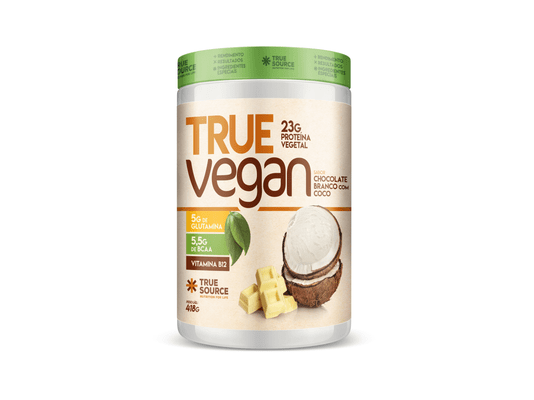 Proteina True Vegan Chocolate Branco com Coco 418g True