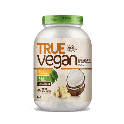 Proteina True Vegan Chocolate Branco com Coco 837g