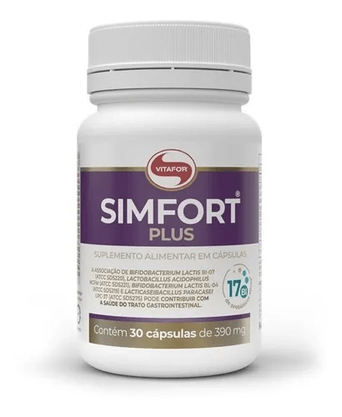 Simfort Plus Probiótico Alta Concentração 30 Cápsulas Vitafor