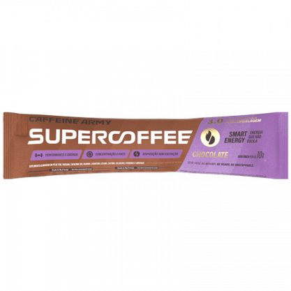 SuperCoffee 3.0 Sachê Sabor de Chocolate 10g Caffeine Army