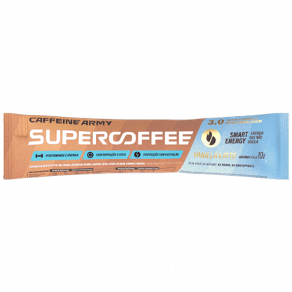 Supercoffee To Go 3.0 Sachê Sabor de Vanilla Latte 10g Caffeine Army