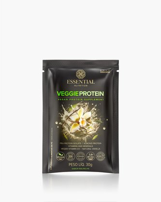 Veggie Protein Sabor de Vanilla (Whey Protein Vegano Sabor de Baunilha) Sachê 30g Essential