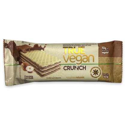 Wafer Proteico True Vegan Crunch Chocolate com Avela 40g