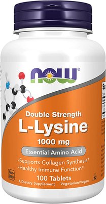 L-lysine 1000mg Now 100 Tabletes