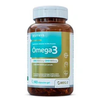 Omega 3 (Óleo de Peixe) EPA 1000mg e DHA 665 60 Cápsulas Nutrye