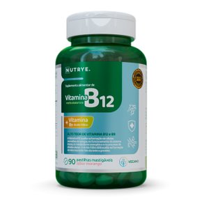 Vitamina B12 (com Ácido Fólico) Metilcobalamina 90 Cápsulas Nutrye